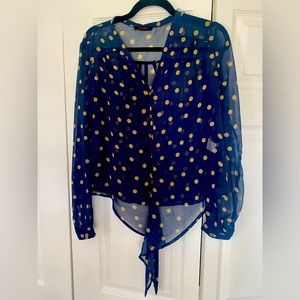 🌸 3 for $12 Xtaren Women’s Polka Dot Blouse Size Small
